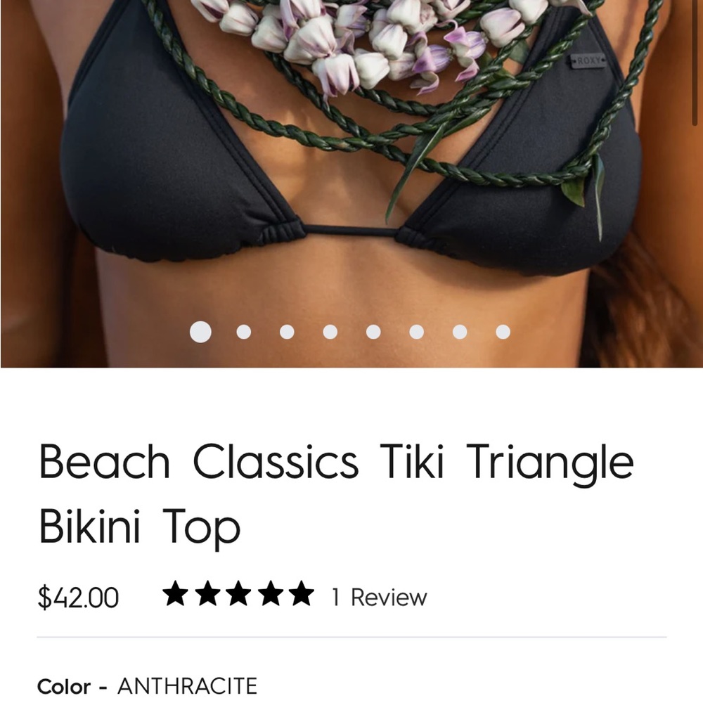 Roxy Beach classics tiki triangle bikini top